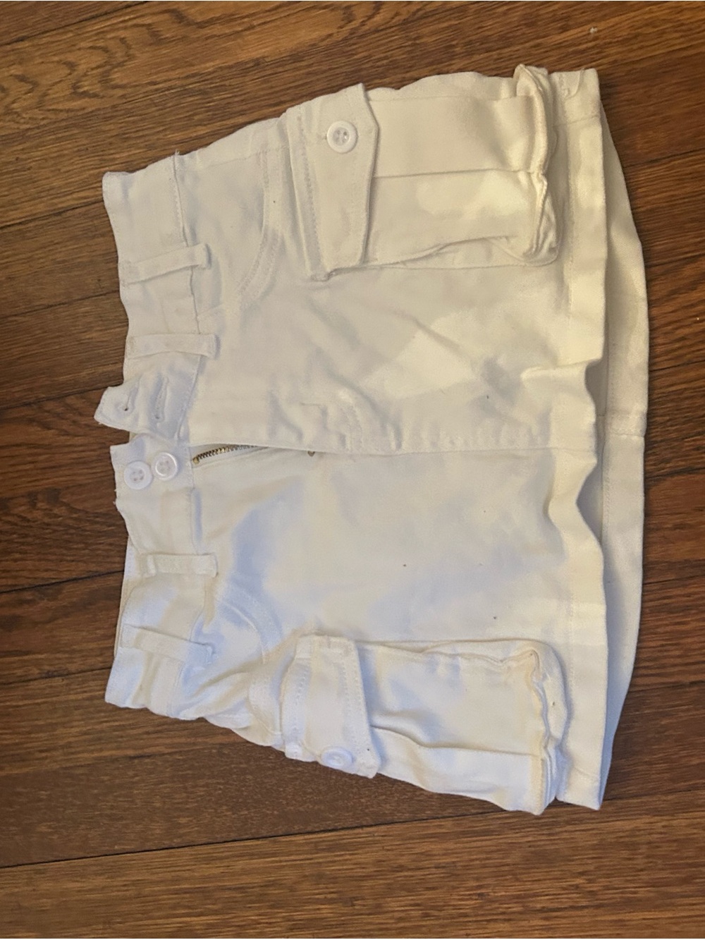 UOFSC GAMEDAY White Cotton Mini Skirt with Pocket Detail